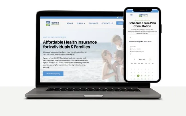 Health insurance agency website ads and CRM results